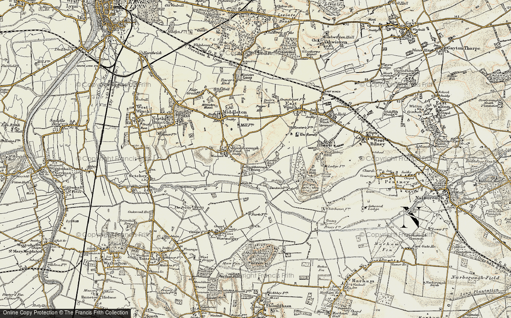 Old Map of Blackborough, 1901-1902 in 1901-1902