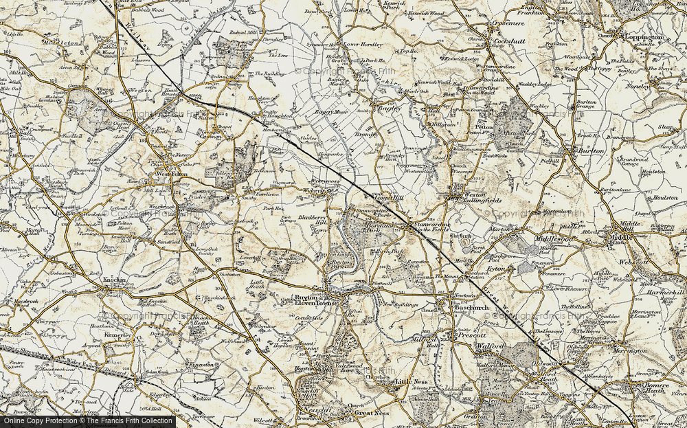 Old Map of Blackbow Hill, 1902 in 1902