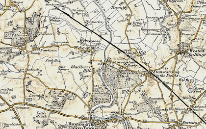 Old map of Blackbow Hill in 1902