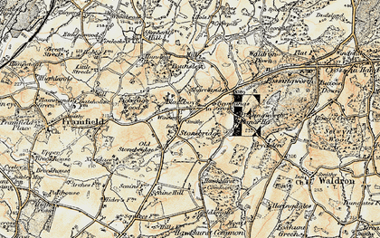 Old map of Tickerage Wood in 1898