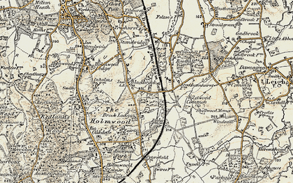 Old map of Blackbrook in 1898-1909