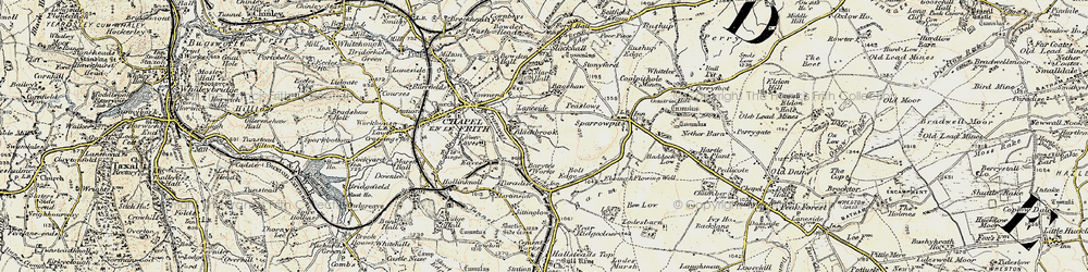 Old map of Barmoor Clough in 1902-1903