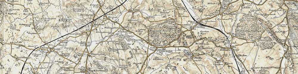Old map of Blackbrook in 1902