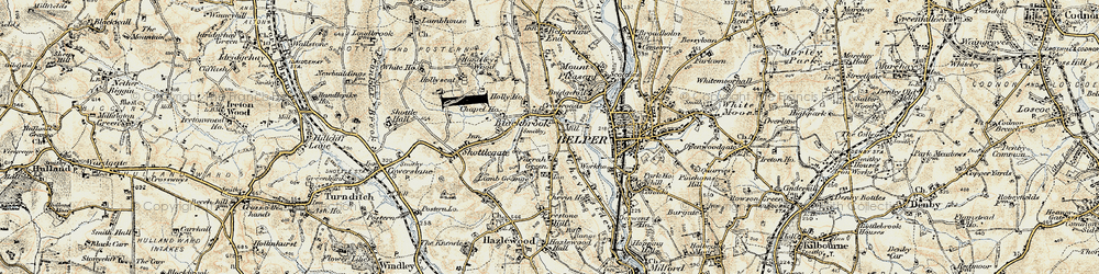 Old map of Blackbrook in 1902