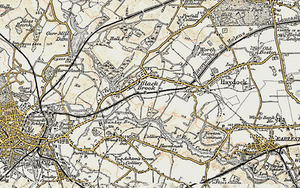 Old map of Blackbrook in 1903