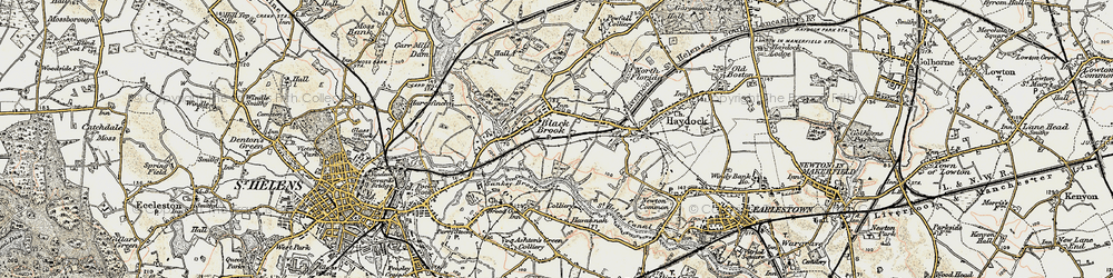 Old map of Blackbrook in 1903