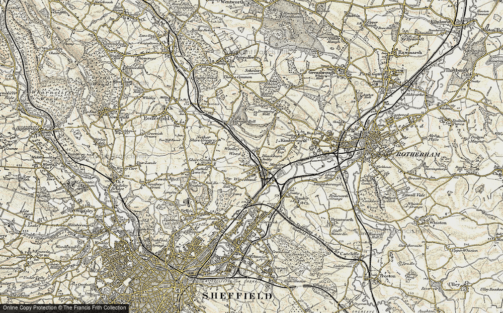 Old Map of Blackburn, 1903 in 1903