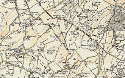 Old map of Blackdown in 1897-1900