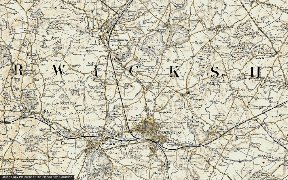 Old Map of Historic Map covering Bericote Wood in 1901-1902