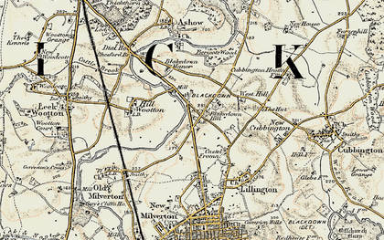 Old map of Blackdown in 1901-1902