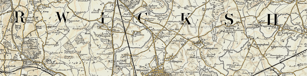 Old map of Blackdown in 1901-1902