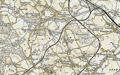 Old map of Blacker Hill in 1903