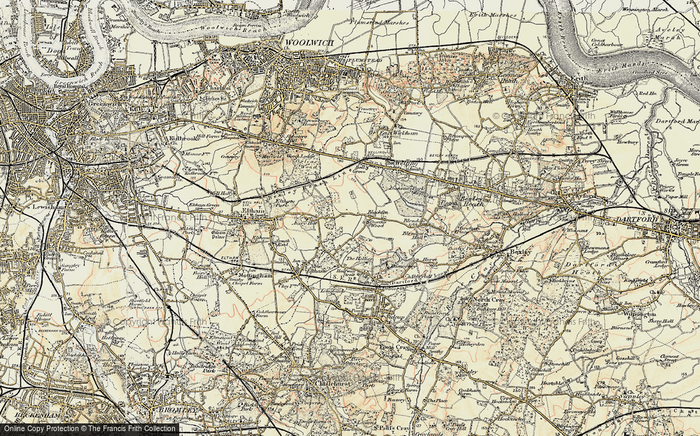Old Map of Blackfen, 1897-1902 in 1897-1902