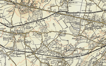 Old map of Blackfen in 1897-1902