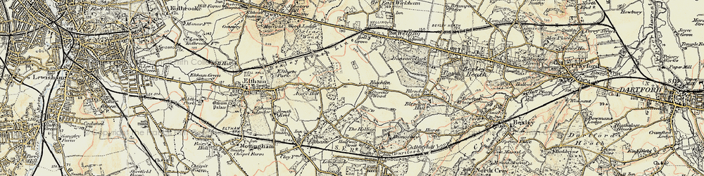 Old map of Blackfen in 1897-1902