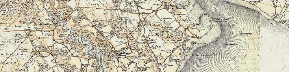 Old map of Tom's Down in 1897-1909