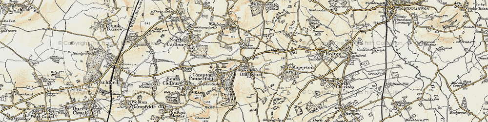 Old map of Blackford in 1899