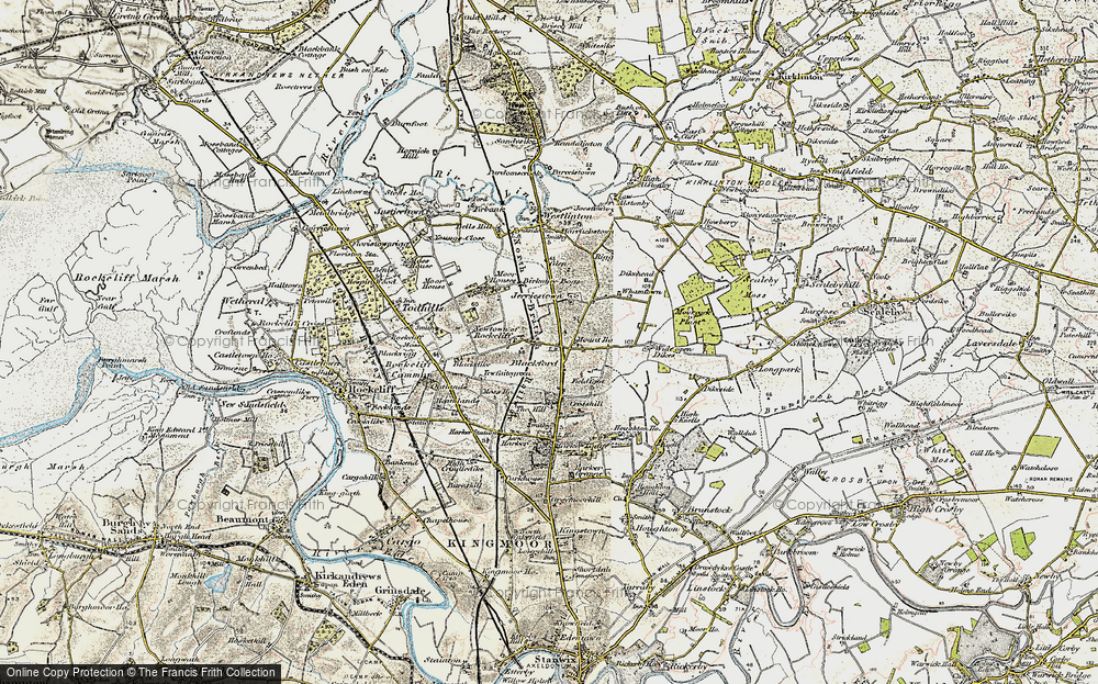 Old Map of Historic Map covering Boggs, The in 1901-1904
