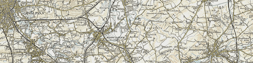 Old map of Blackford Bridge in 1903