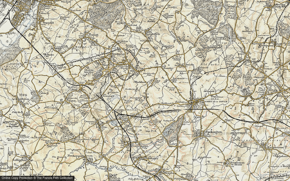 Old Map of Blackfordby, 1902-1903 in 1902-1903