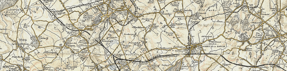 Old map of Boothorpe in 1902-1903
