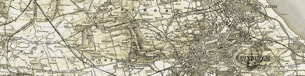 Old map of Blackhall in 1903-1906
