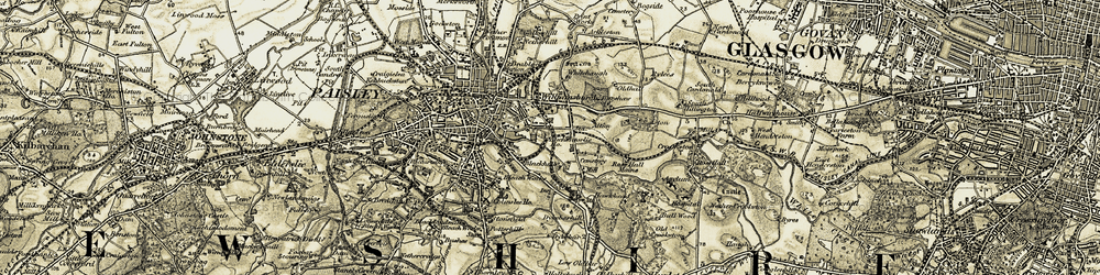 Old map of Blackhall in 1905