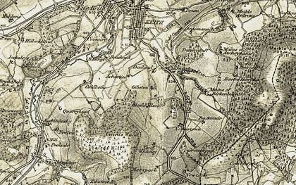 Old map of Wester Herricks in 1910