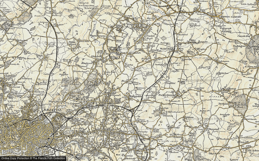 Old Map of Blackhorse, 1899 in 1899