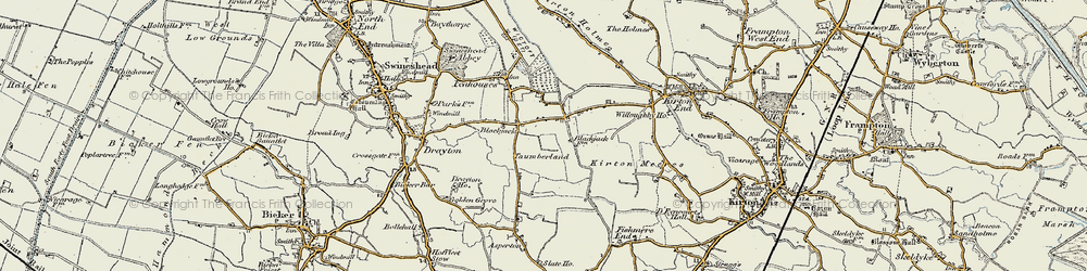 Old map of Blackjack in 1902-1903