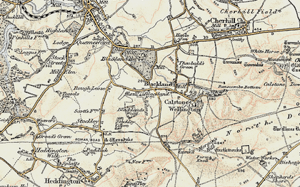 Old map of Blackland in 1899