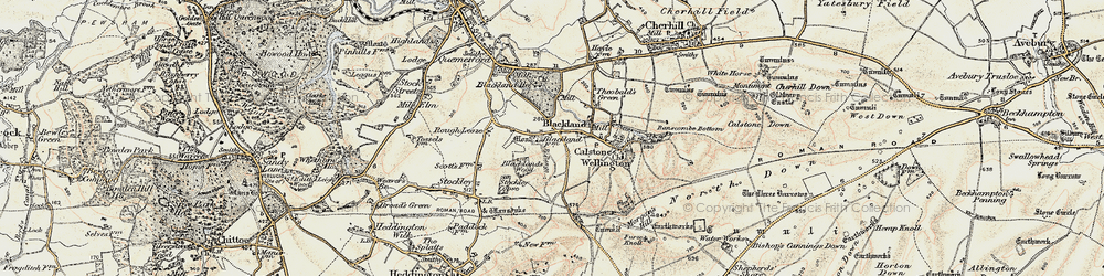 Old map of Blackland Wood in 1899