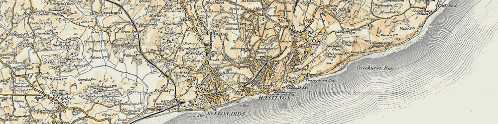 Old map of Blacklands in 1898