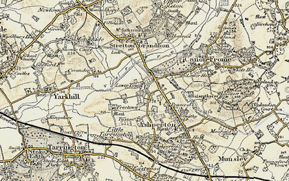 Old map of Blacklands in 1899-1901