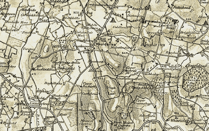 Old map of Hilltown in 1910