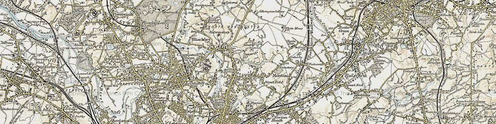 Old map of Blackley in 1903