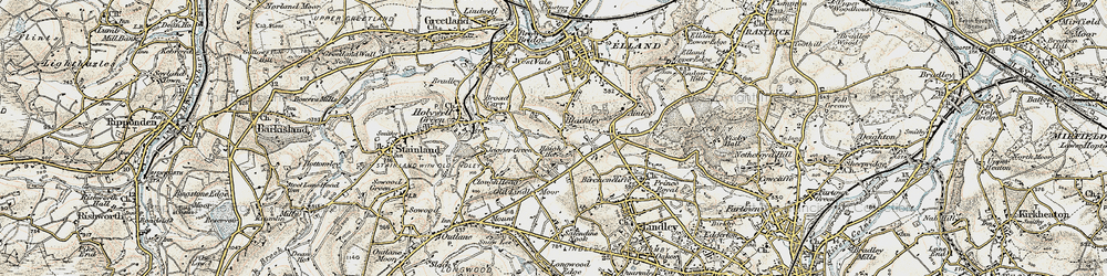 Old map of Blackley in 1903