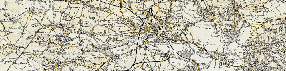 Old map of Blackmarstone in 1900-1901