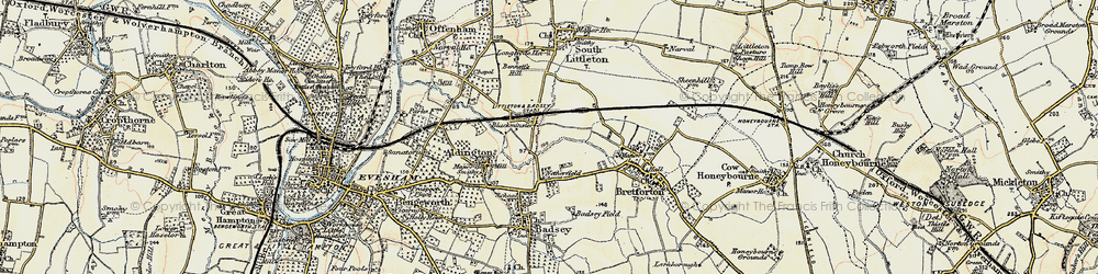 Old map of Blackminster in 1899-1901