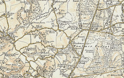 Old map of Bradshott Hall in 1897-1900
