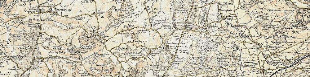 Old map of Blackmoor in 1897-1900