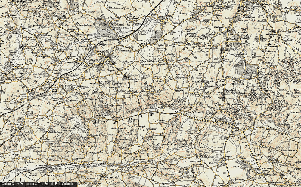 Old Map of Blackmoor, 1898-1900 in 1898-1900