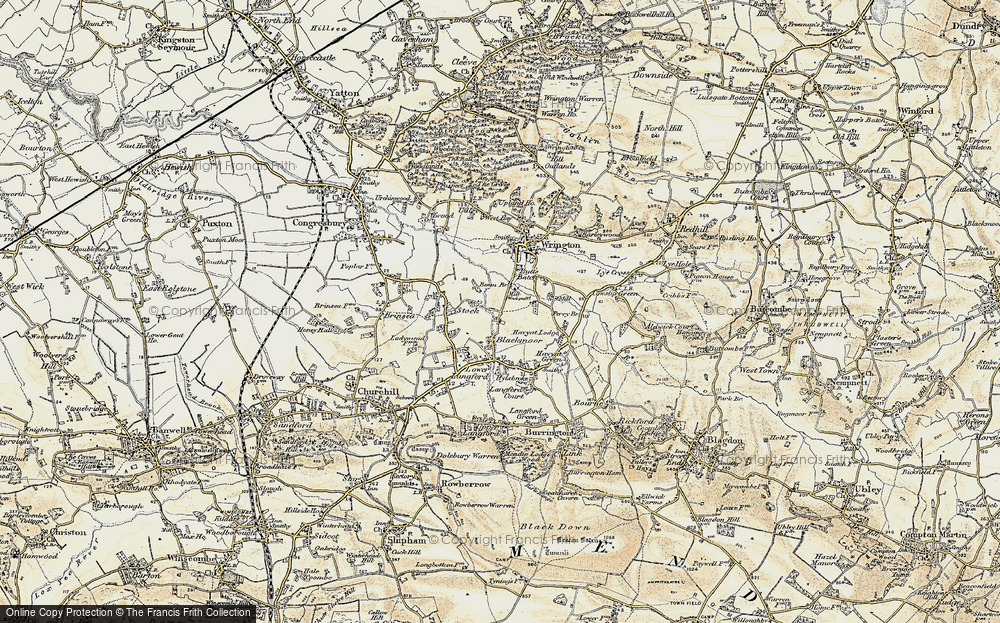 Old Map of Historic Map covering Beam Br in 1899-1900
