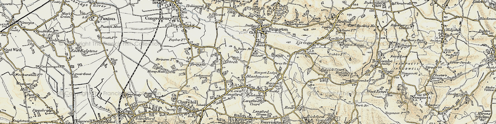 Old map of Blackmoor in 1899-1900