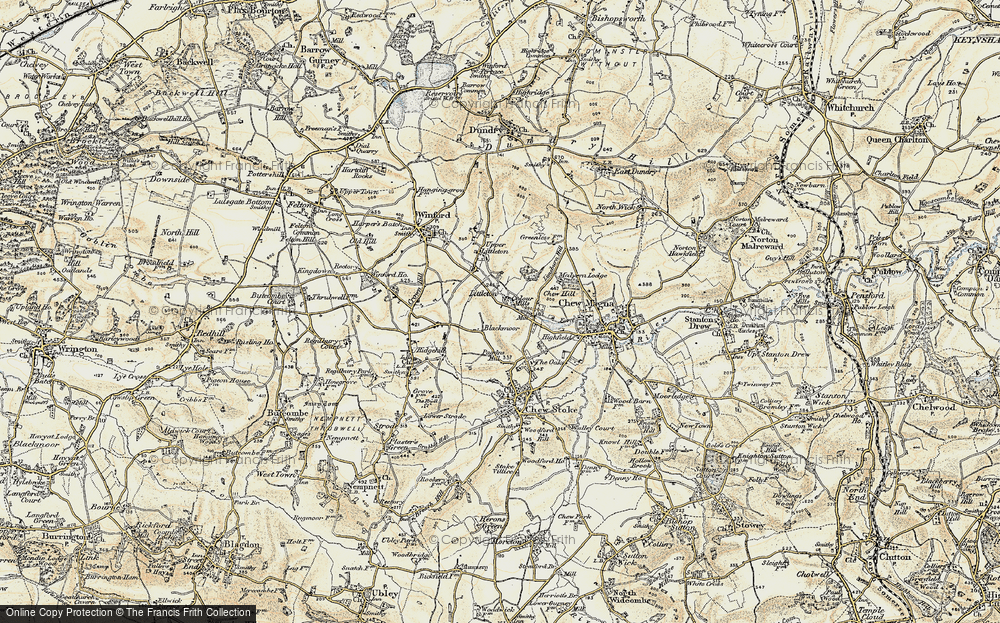 Old Map of Blackmoor, 1899 in 1899
