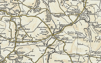 Old map of Wistlandpound in 1900