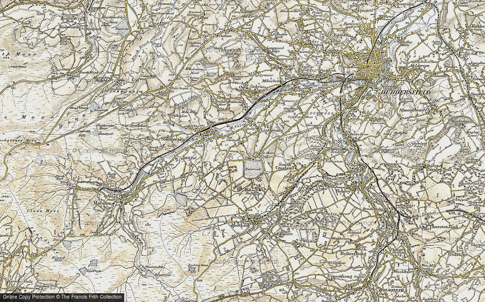 Old Map of Blackmoorfoot, 1903 in 1903