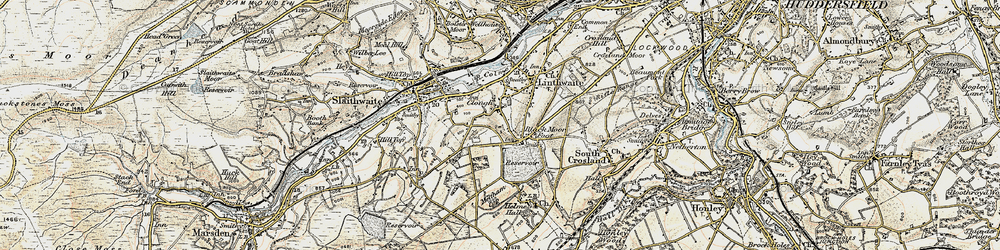 Old map of Blackmoorfoot in 1903