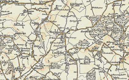 Old map of Blackmore in 1898