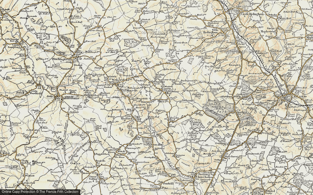 Old Map of Blackmore End, 1898-1899 in 1898-1899